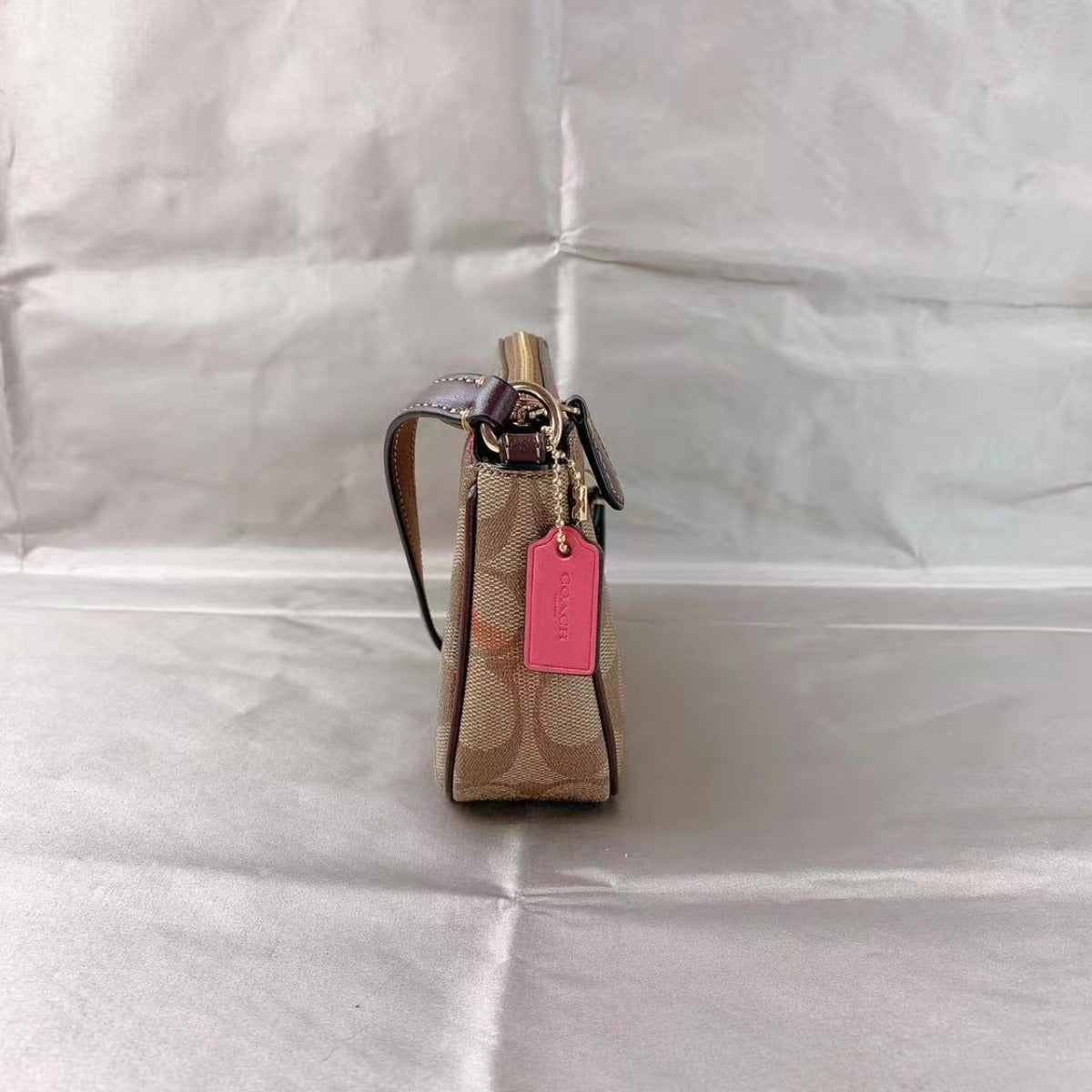 Coach C7294 Nolita 19 In Signature Canvas With Disco Star Print In Khaki Multi Coach C7294 Nolita 19 In Signature Canvas With Disco Star Print In Khaki Multi